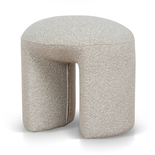 Round Ottoman | Cream Beige | Myka Home