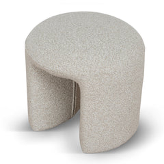 Round Ottoman | Cream Beige | Myka Home