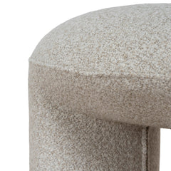 Round Ottoman | Cream Beige | Myka Home