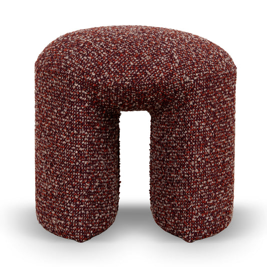 Round Ottoman | Autumn Red | Myka Home