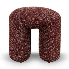 Round Ottoman | Autumn Red | Myka Home