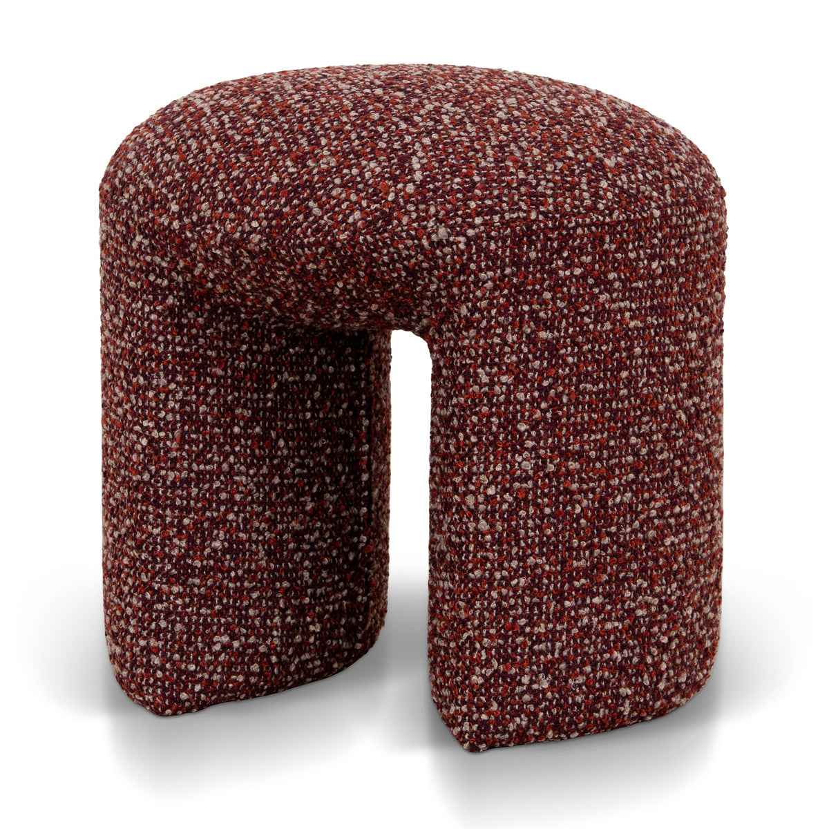 Round Ottoman | Autumn Red | Myka Home