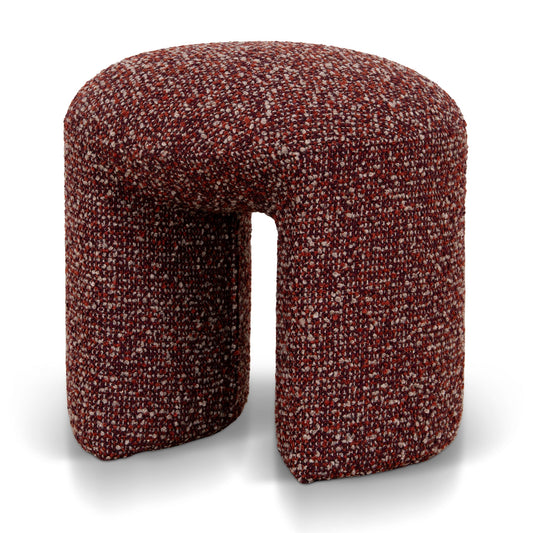 Round Ottoman | Autumn Red | Myka Home