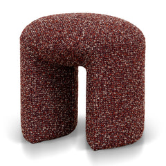 Round Ottoman | Autumn Red | Myka Home