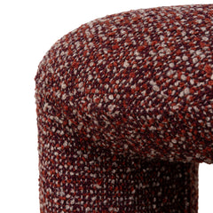 Round Ottoman | Autumn Red | Myka Home