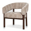 Walnut Armchair | Coconut Stripe | Myka Home