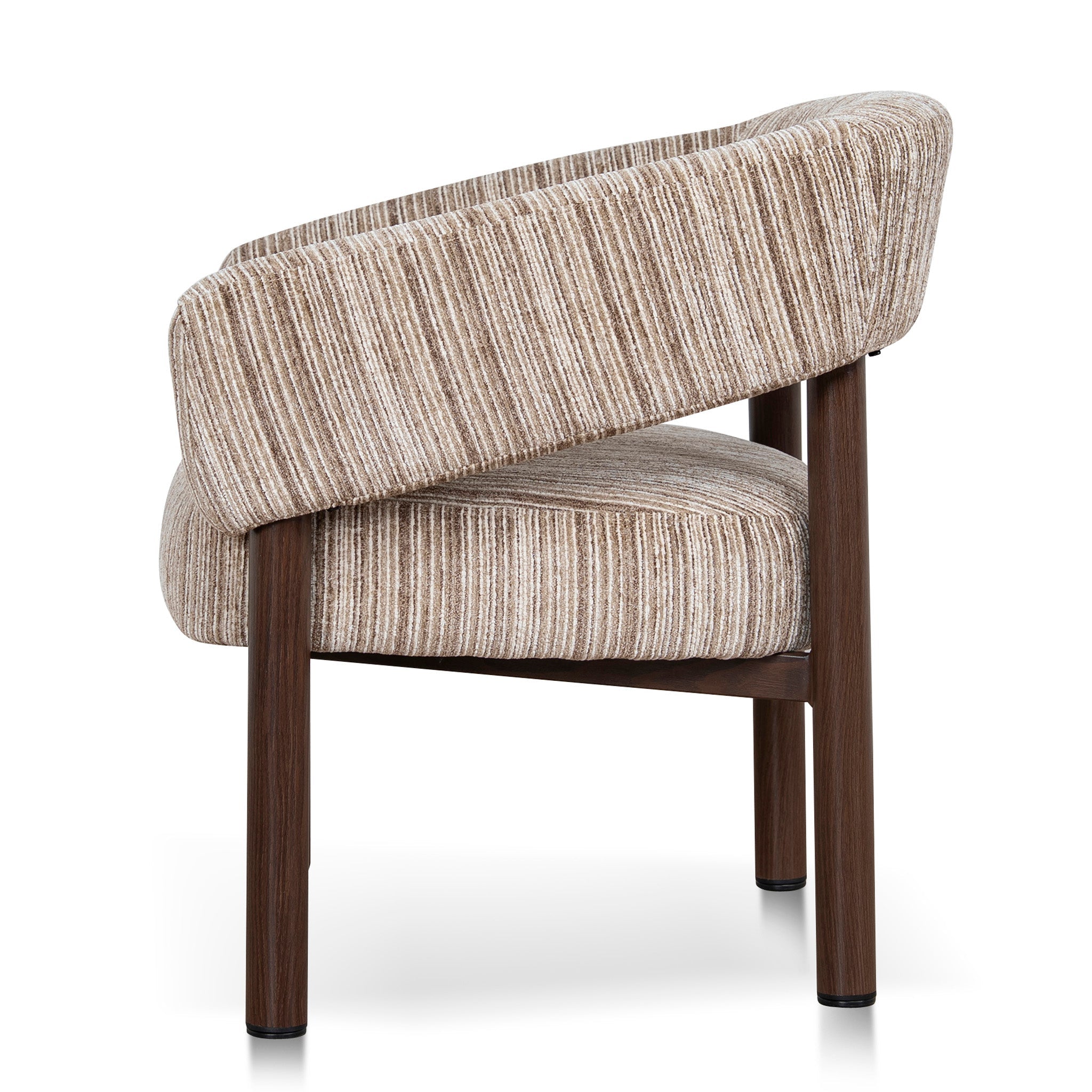 Walnut Armchair | Coconut Stripe | Myka Home