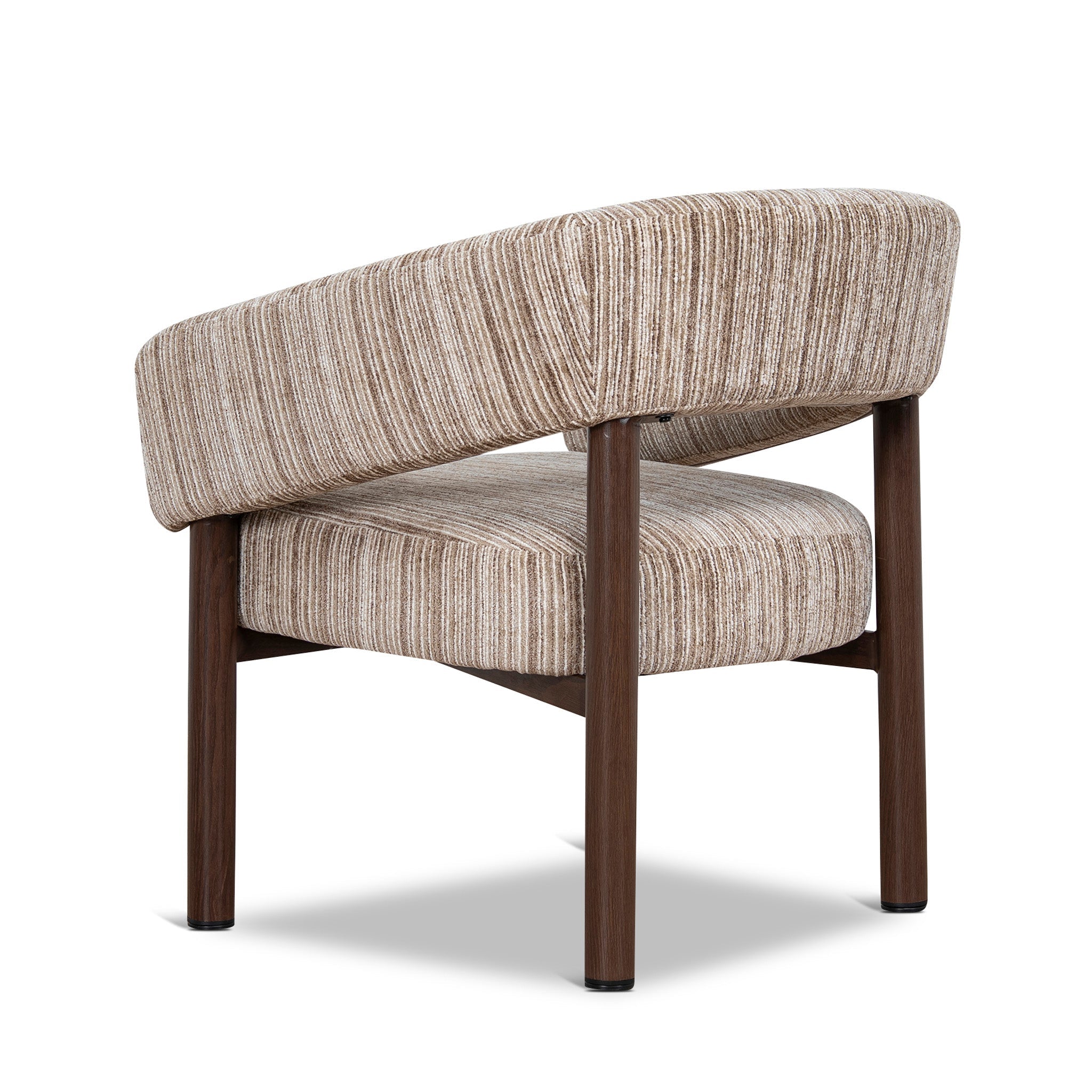 Walnut Armchair | Coconut Stripe | Myka Home