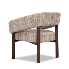 Walnut Armchair | Coconut Stripe | Myka Home
