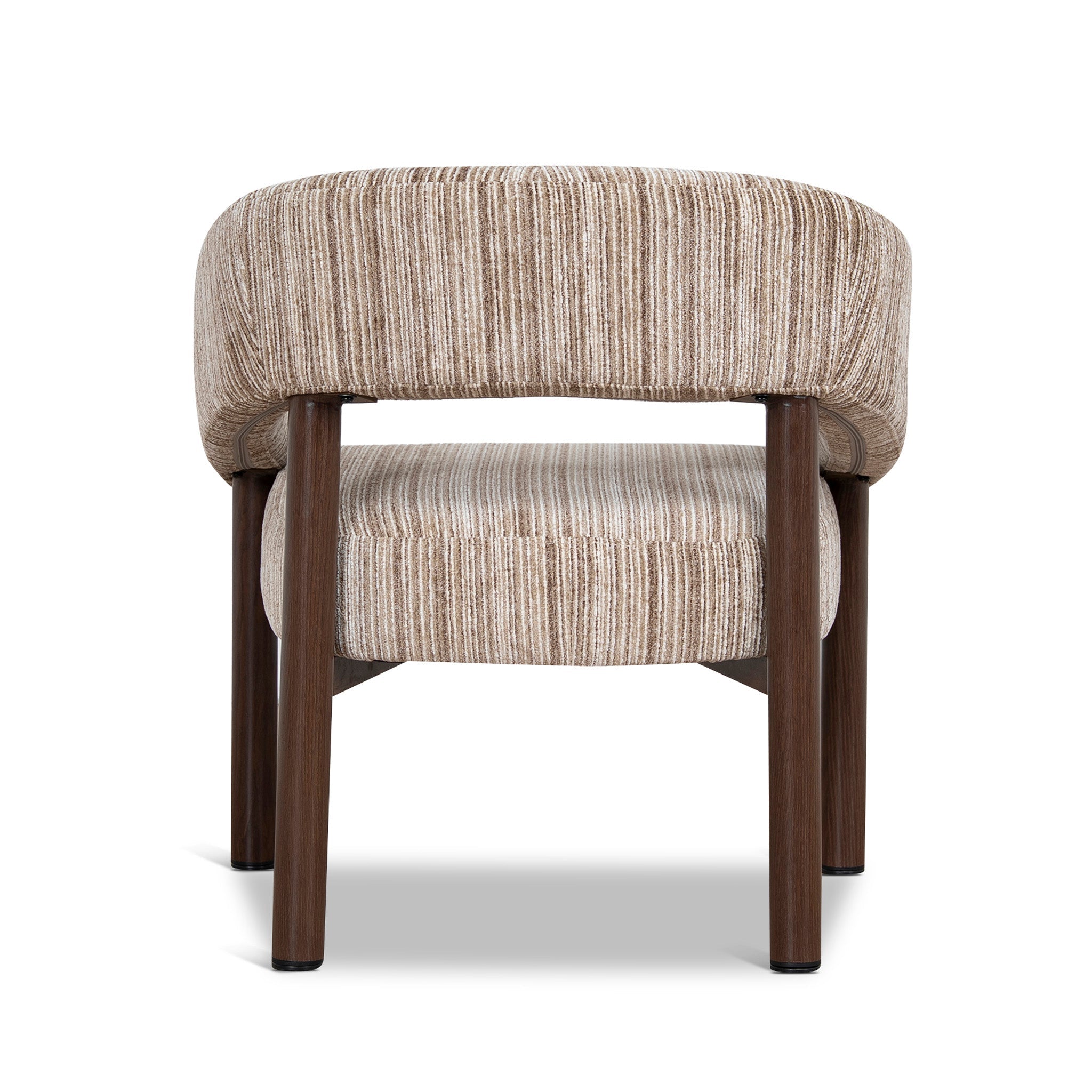 Walnut Armchair | Coconut Stripe | Myka Home