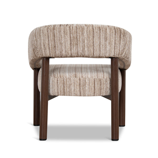 Walnut Armchair | Coconut Stripe | Myka Home