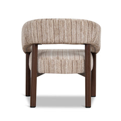 Walnut Armchair | Coconut Stripe | Myka Home
