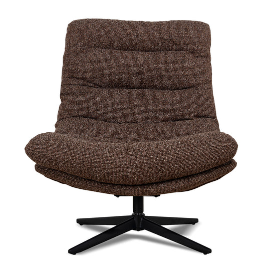 Black Lounge Chair | Verona Cinnamon Weave | Myka Home