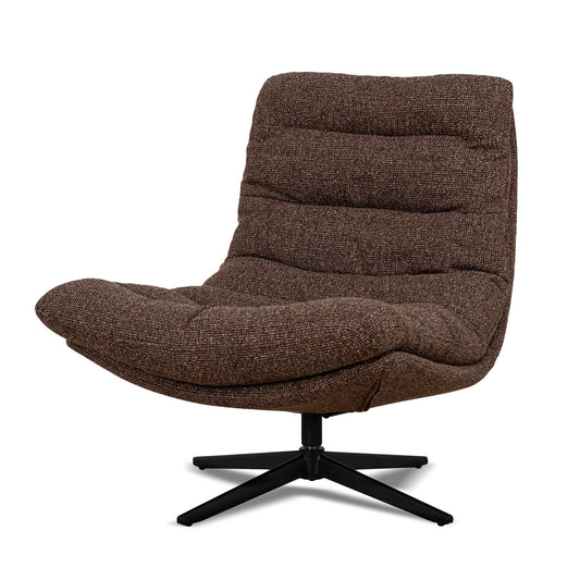 Black Lounge Chair | Verona Cinnamon Weave | Myka Home