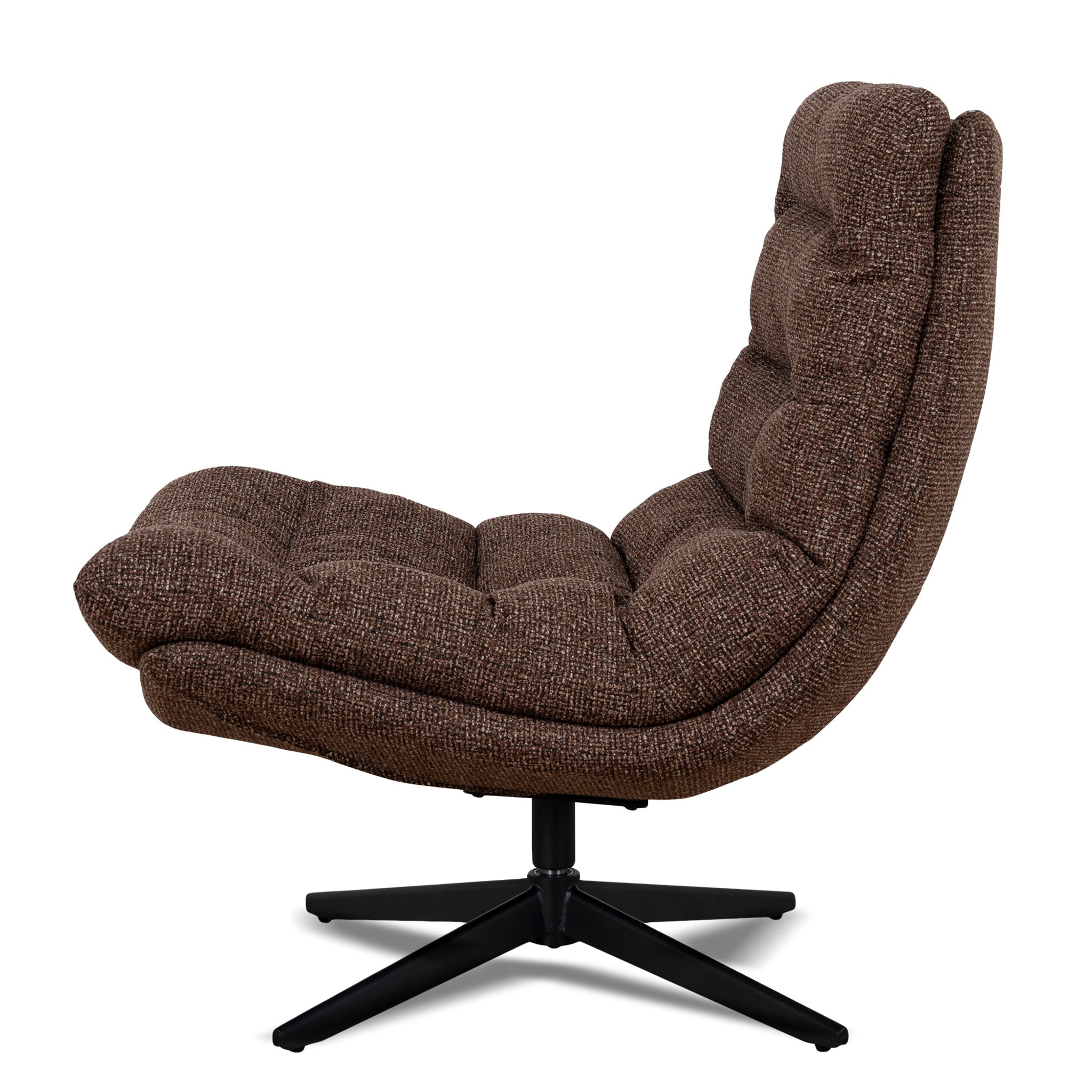 Black Lounge Chair | Verona Cinnamon Weave | Myka Home
