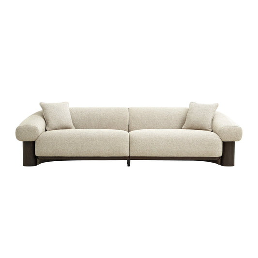 Dark Brown 3 Seater Sofa | Soft Beige | Myka Home