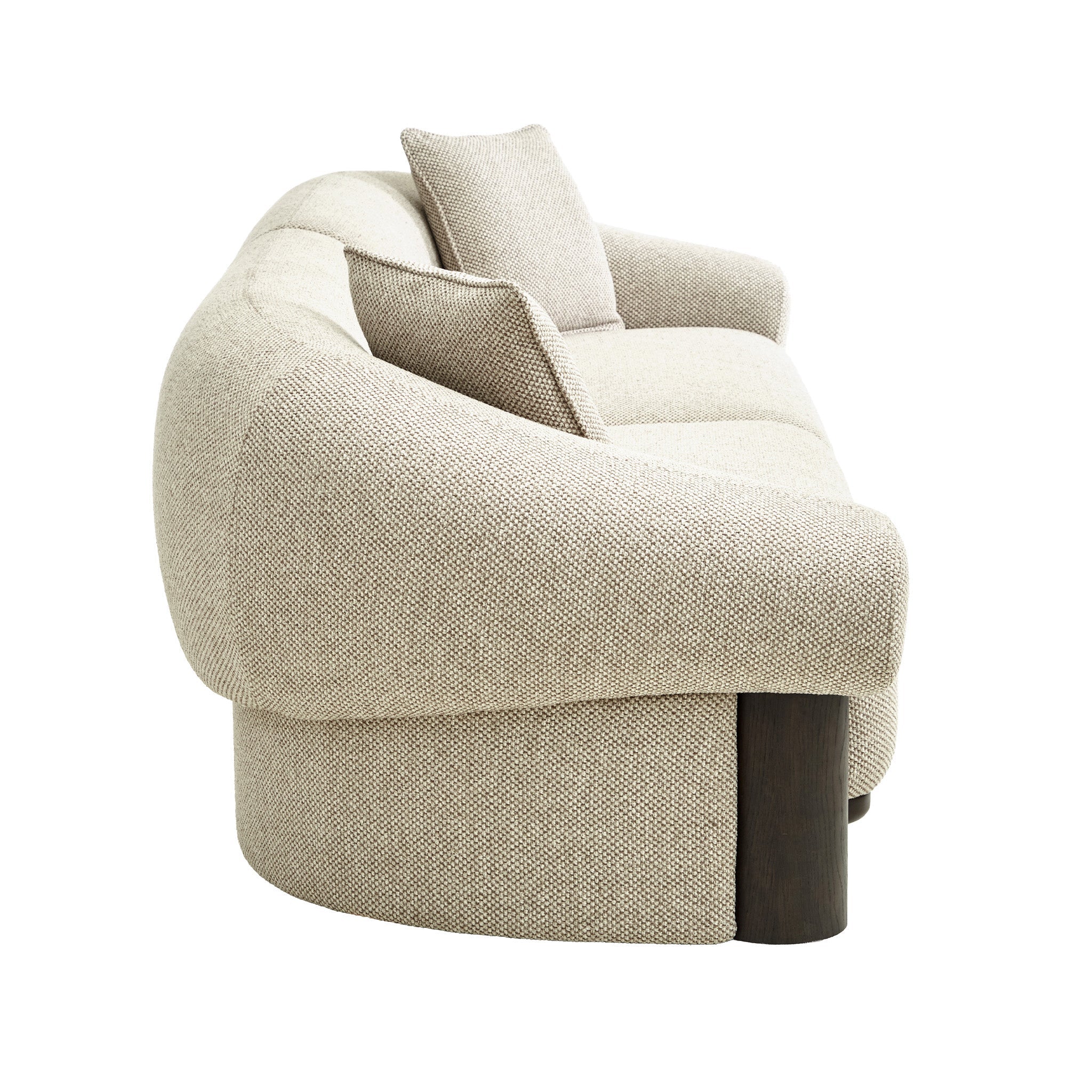 Dark Brown 3 Seater Sofa | Soft Beige | Myka Home