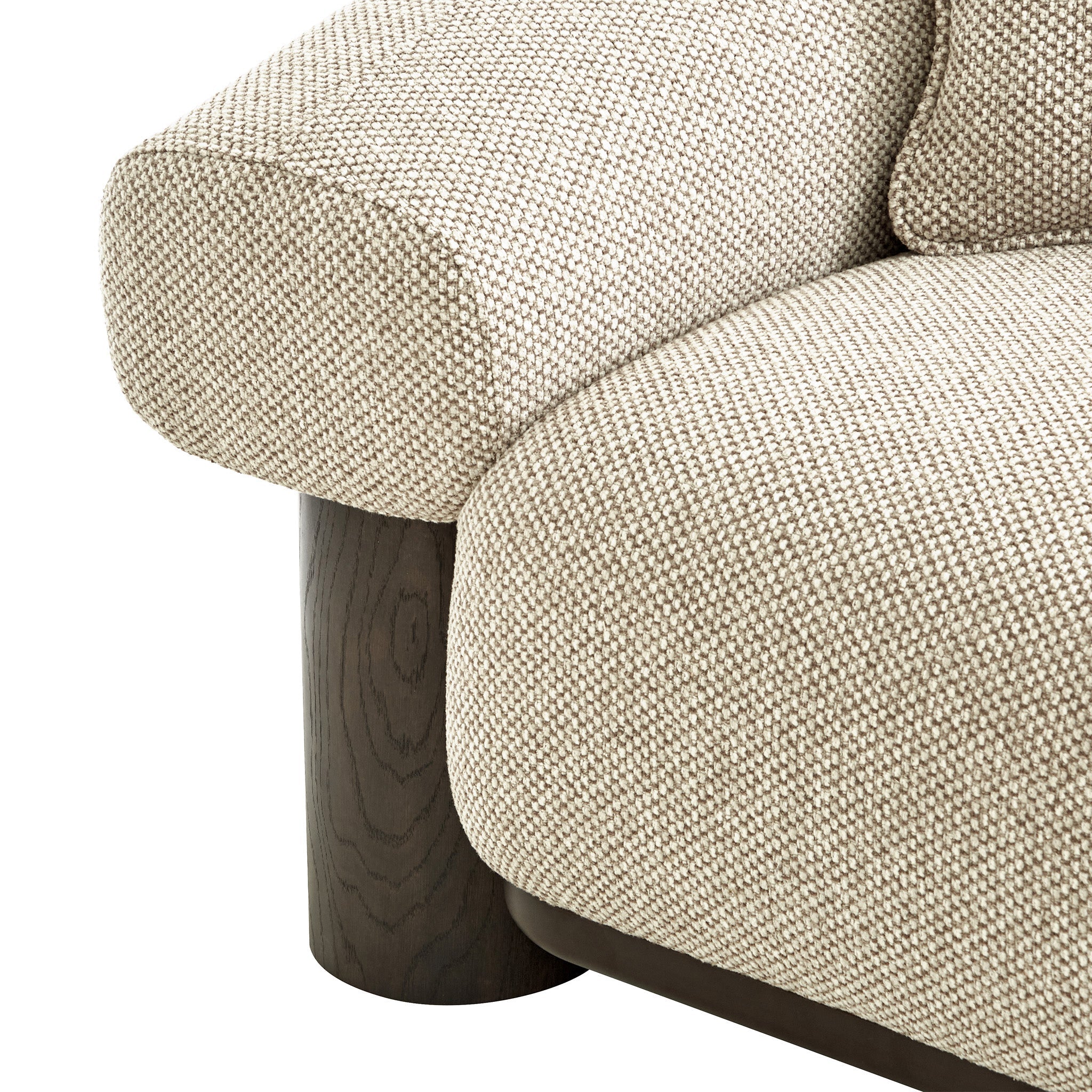 Dark Brown 3 Seater Sofa | Soft Beige | Myka Home