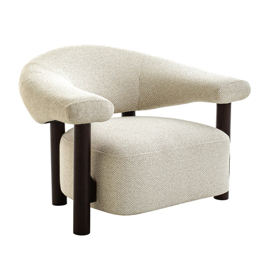 Dark Brown Armchair | Soft Beige | Myka Home