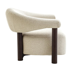 Dark Brown Armchair | Soft Beige | Myka Home