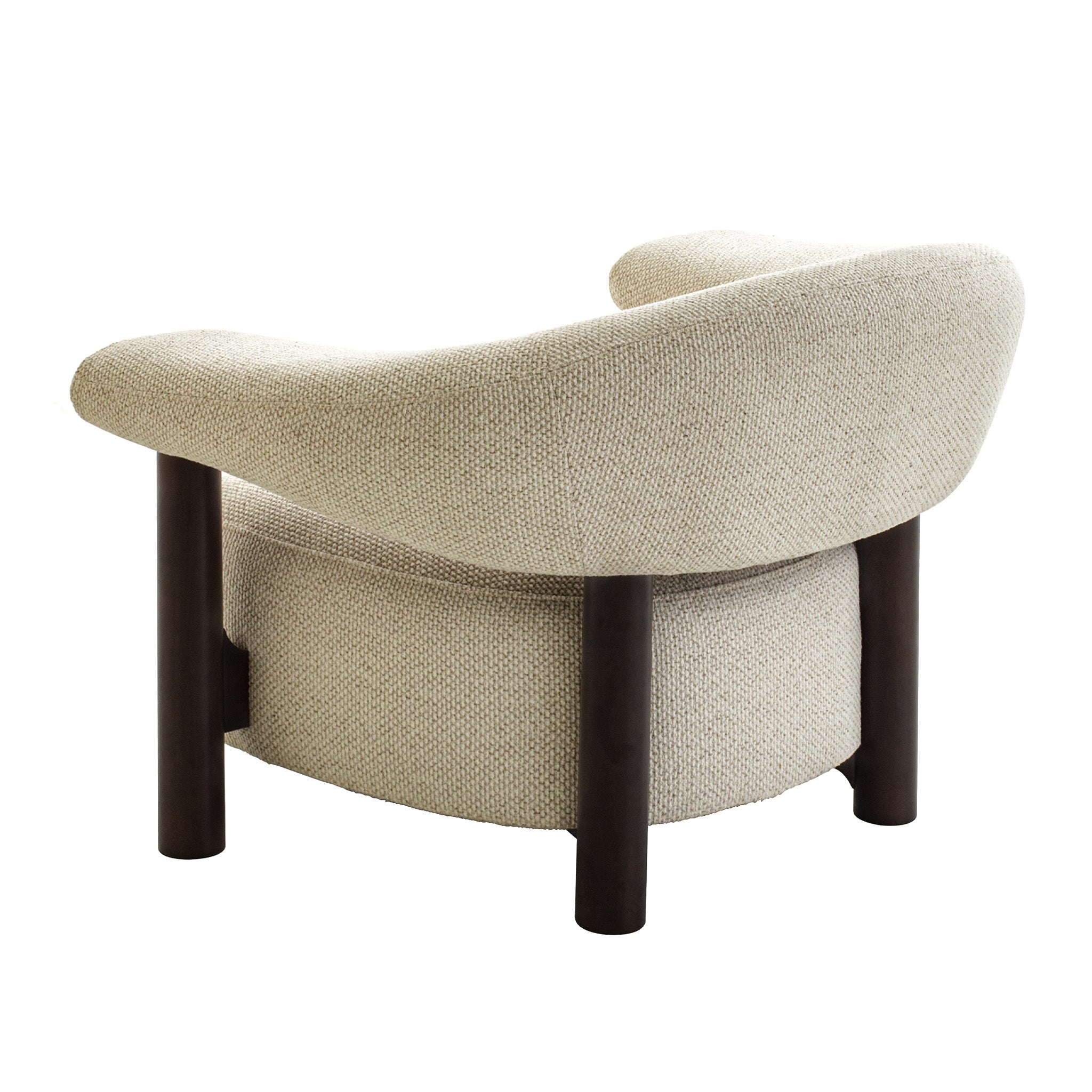 Dark Brown Armchair | Soft Beige | Myka Home