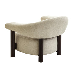Dark Brown Armchair | Soft Beige | Myka Home
