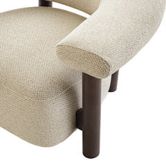 Dark Brown Armchair | Soft Beige | Myka Home