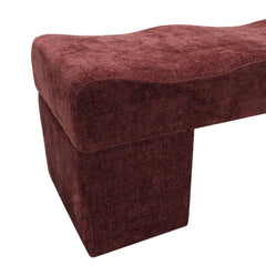 1.8M Ottoman Bench | Lila Burgundy | Myka Home