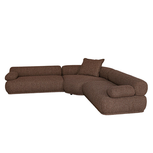 Modular Corner Sofa | Verona Cinnamon Weave | Myka Home