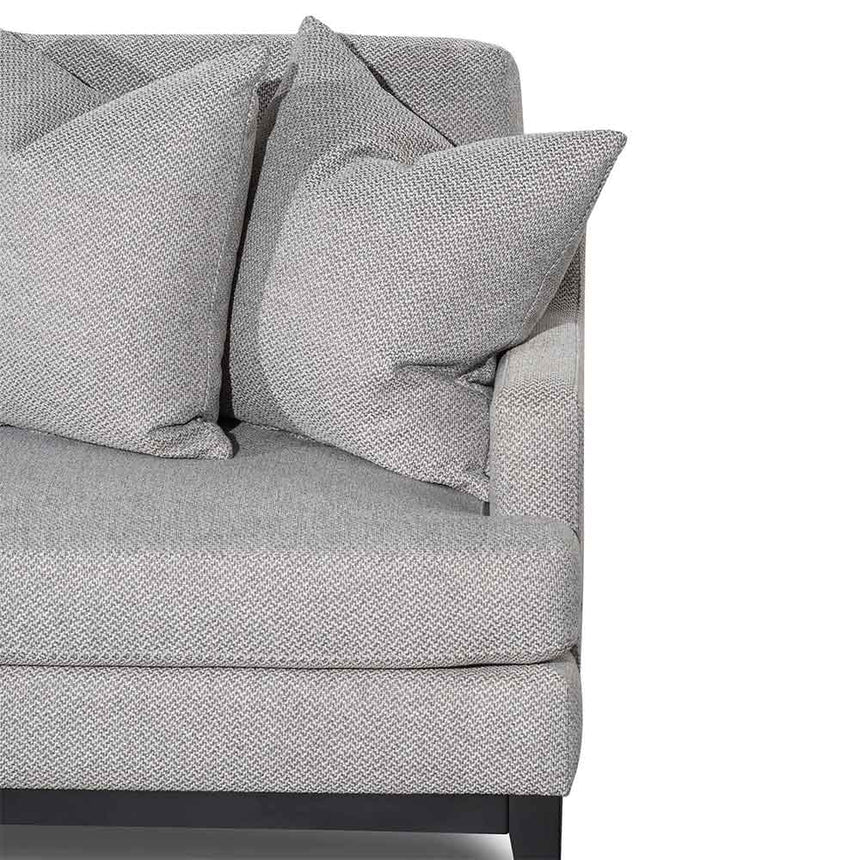 3 Seater Left Chaise Fabric Sofa - Grey - View 6