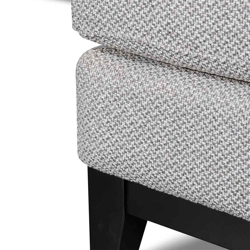 3 Seater Left Chaise Fabric Sofa - Grey - View 7