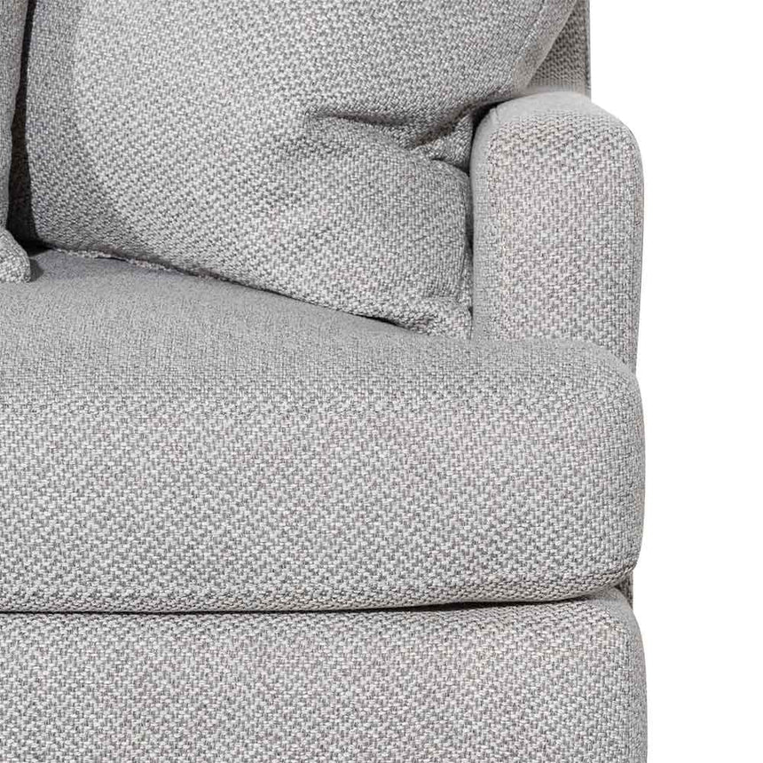 3 Seater Left Chaise Fabric Sofa - Grey - View 8