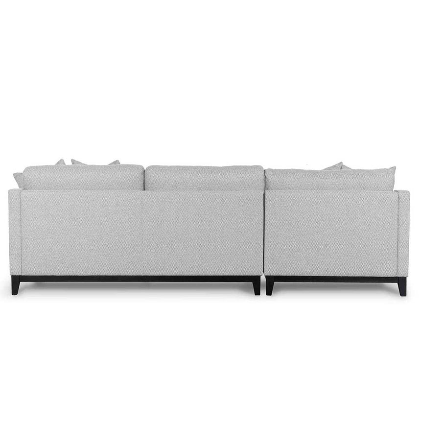 3 Seater Left Chaise Fabric Sofa - Grey - View 4