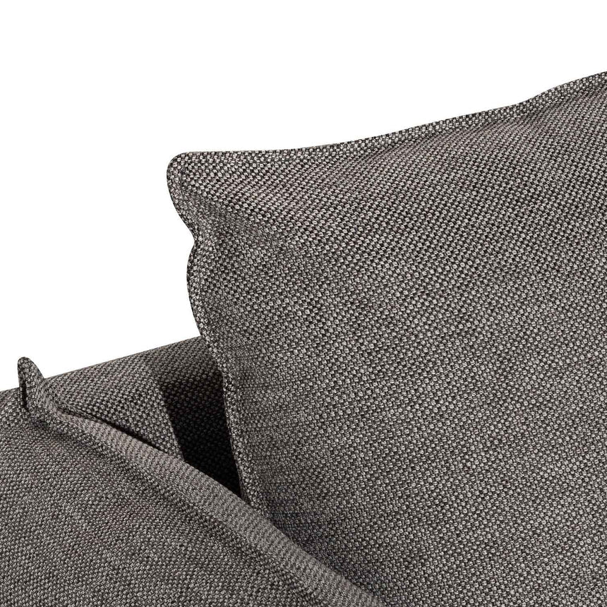4 Seater Left Chaise Fabric Sofa - Graphite Grey - View 11