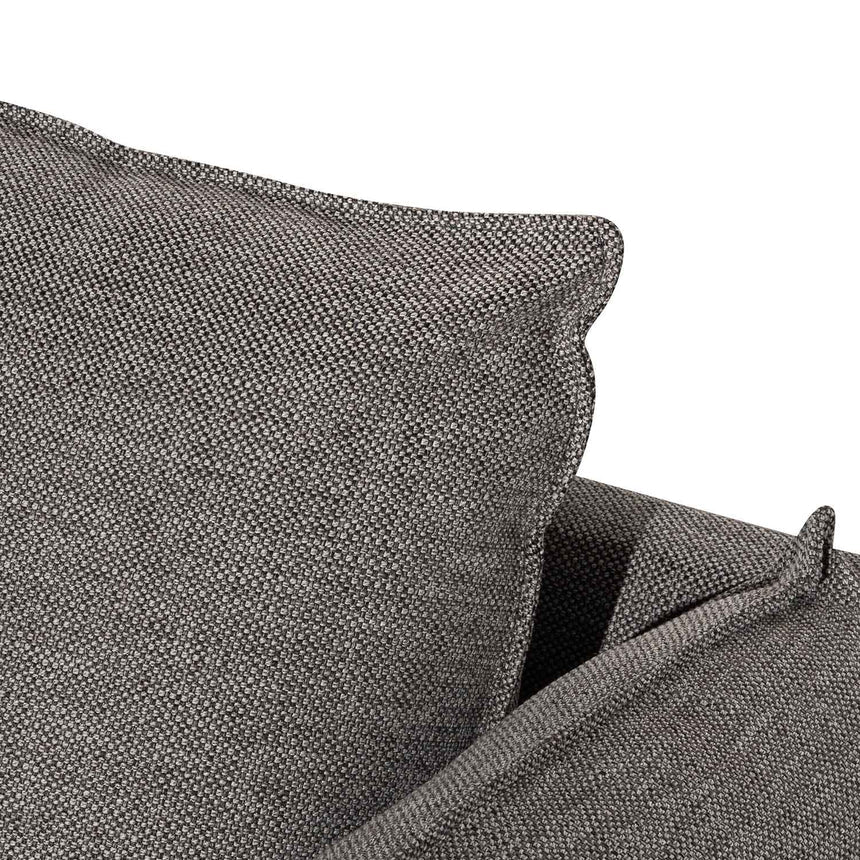 4 Seater Right Chaise Fabric Sofa - Graphite Grey - View 11