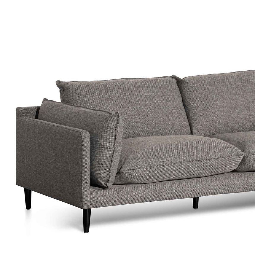 4 Seater Right Chaise Fabric Sofa - Graphite Grey - View 6