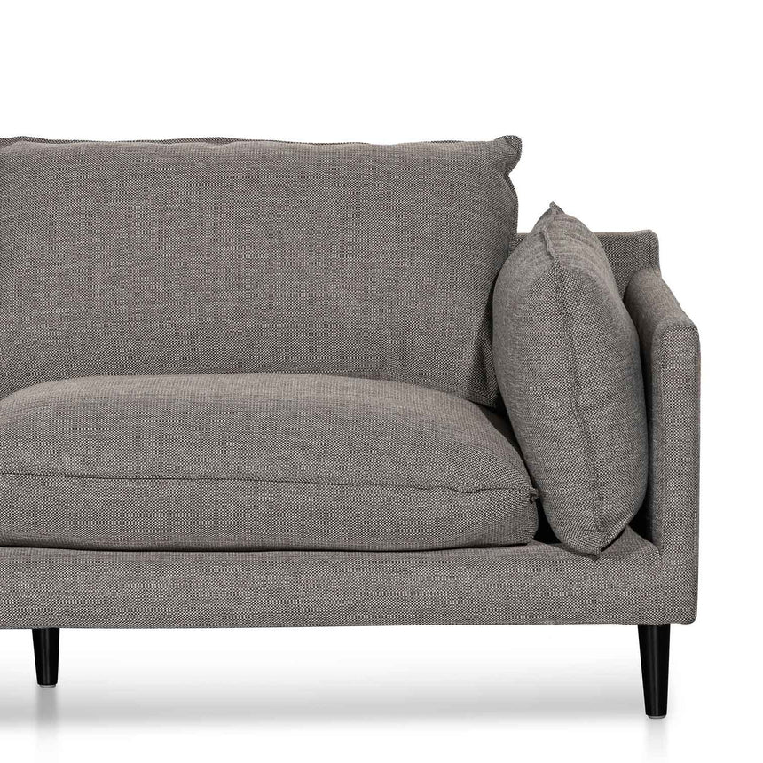 4 Seater Left Chaise Fabric Sofa - Graphite Grey - View 7