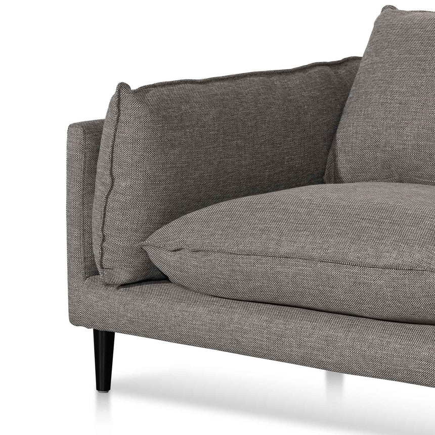 4 Seater Right Chaise Fabric Sofa - Graphite Grey - View 9