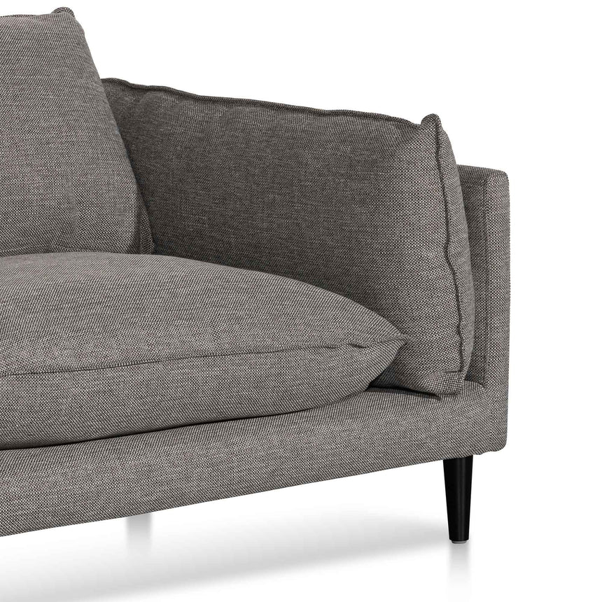 4 Seater Left Chaise Fabric Sofa - Graphite Grey - View 9