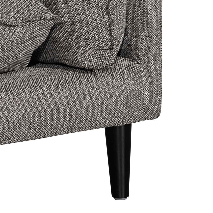 4 Seater Left Chaise Fabric Sofa - Graphite Grey - View 10