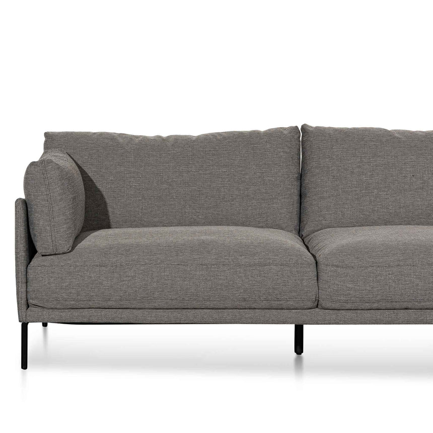 4 Seater Right Chaise Fabric Sofa - Graphite Grey - View 5