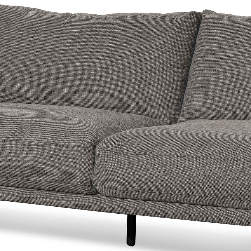 4 Seater Right Chaise Fabric Sofa - Graphite Grey - View 6