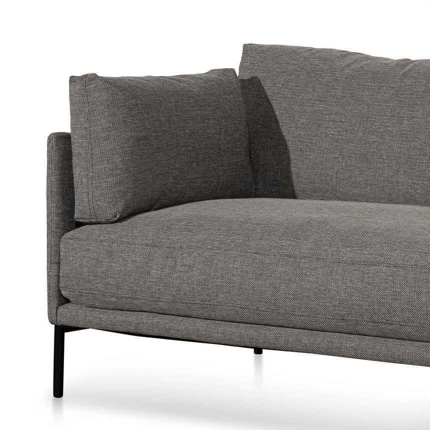 4 Seater Right Chaise Fabric Sofa - Graphite Grey - View 7
