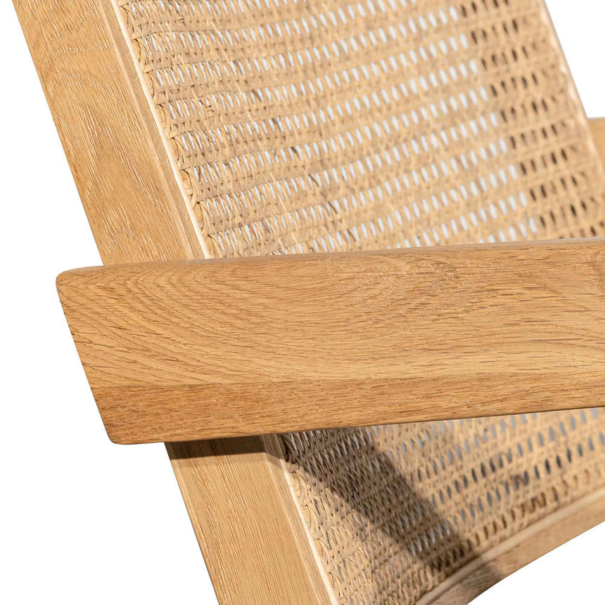 Rattan Armchair - Distress Natural and Black Seat - View 12
