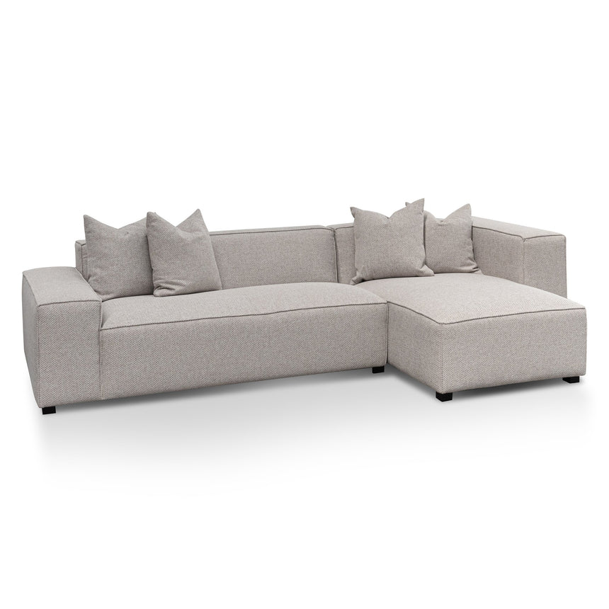 3 Seater Right Chaise Fabric Sofa - Sterling Sand - View 3