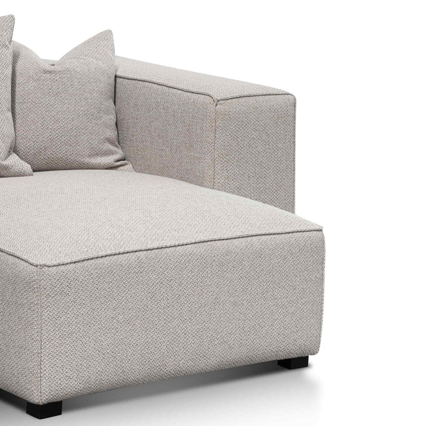 3 Seater Right Chaise Fabric Sofa - Sterling Sand - View 4