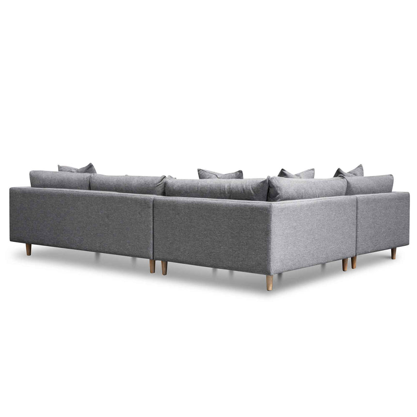 Left Return Modular Sofa - Graphite Grey - View 12