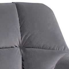 CLC6560-LF Visitor Chair - Dark Grey Velvet with Black Legs