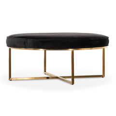 CLC6627-BS 100cmx46cm Ottoman - Black Velvet