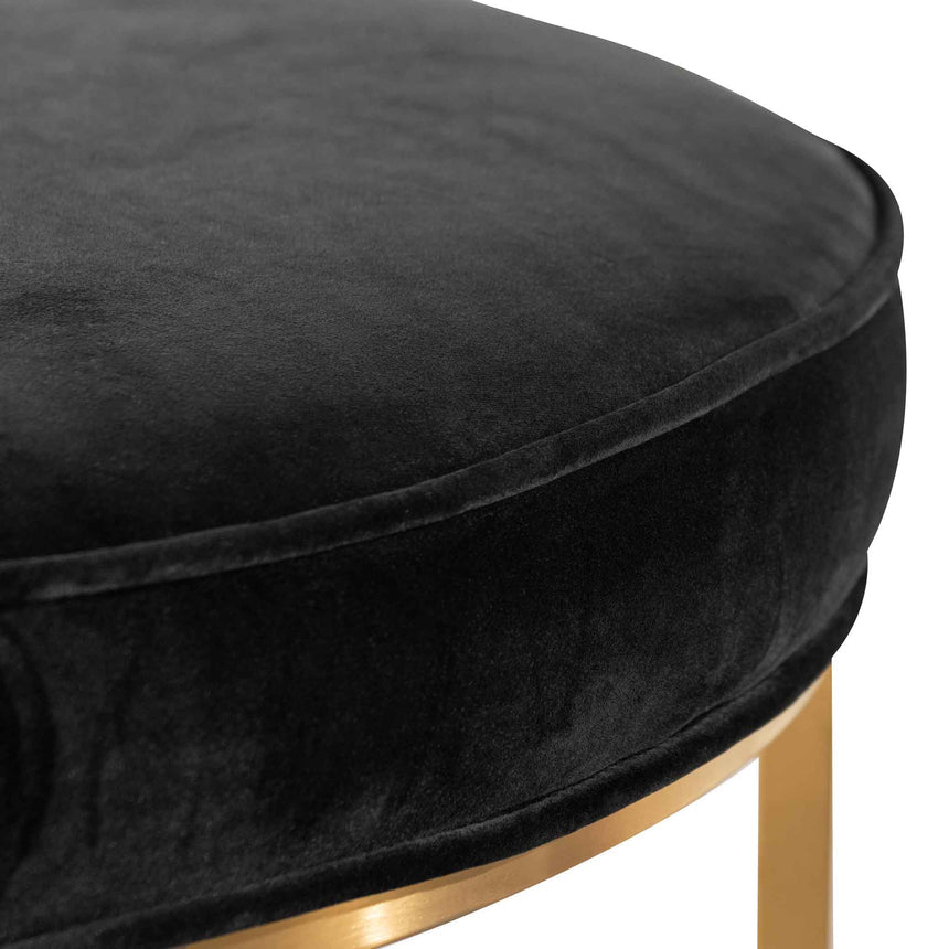100cmx46cm Ottoman - Black Velvet - View 9